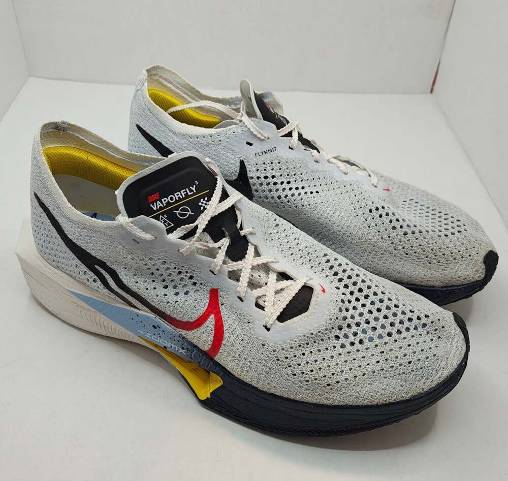 Nike Vaporfly 3 Flyknit Men's Size 10 Running ZoomX White Blue DV4129-100 Racing